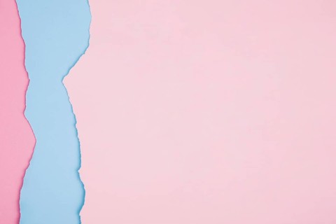 Pink soft paper with ragged edges