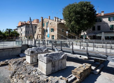 Archaeological remains of the Basilica della Corte in Piazza Biagio Marin