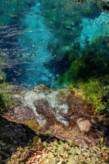 50 meters deep in The Blue eye or Syri i kalter