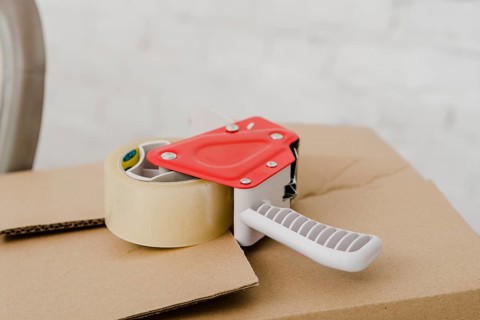 Sticky tape box