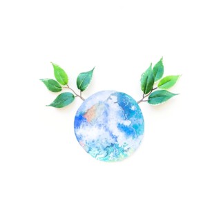 Earth paper green branches