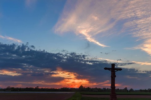 Evening atmosphere with Christ Cross