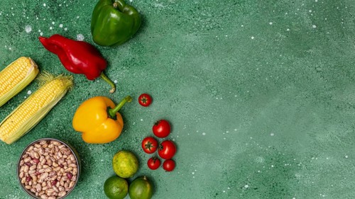 Fresh colourful vegetables mexican cuisine