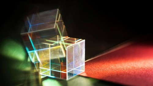 Abstract rainbow lights prism effect