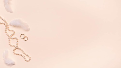 Top view engagement rings with copy space