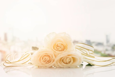 Wedding still life with roses