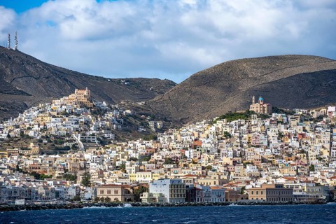 View of the town of Ermoupoli