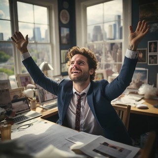 Successful businessman in the office