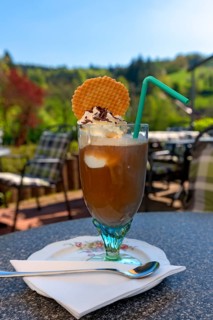 Ice cream parlour in a garden restaurant
