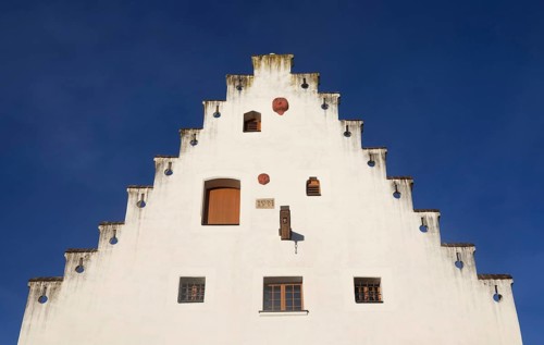 Salt house with stepped gable in the historic old town of Ceske Budejovice