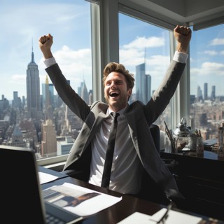 Successful businessman in the office