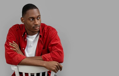 Portrait young man posing