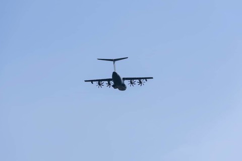 German military aircraft in the sky