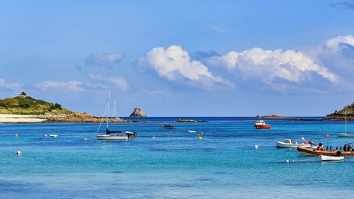 Boats off the coast