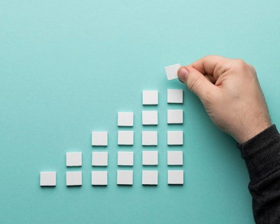 Graph made with white small cards