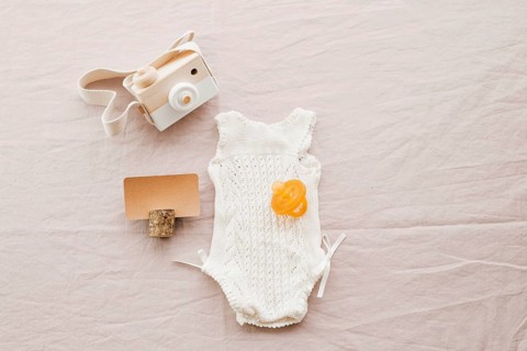 Baby romper toy camera