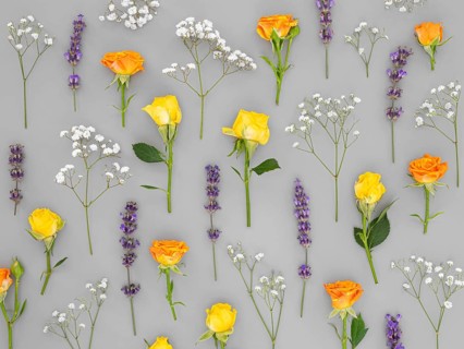 Flowers pattern background