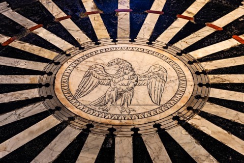 The cathedral floor with valuable inlays