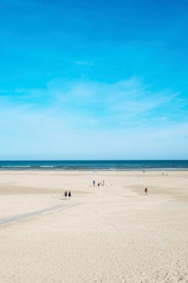 Almost deserted beach on the North Sea island of Terschelling