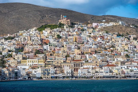 View of the town of Ermoupoli