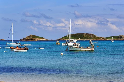 Boats off the coast