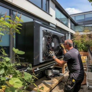 Handyman install a heat pump