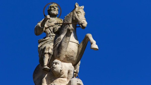 Statue on roof