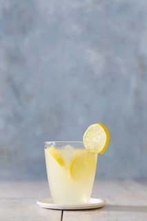 Front view glass lemonade