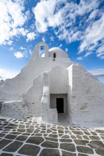 White Cycladic Greek Orthodox Church