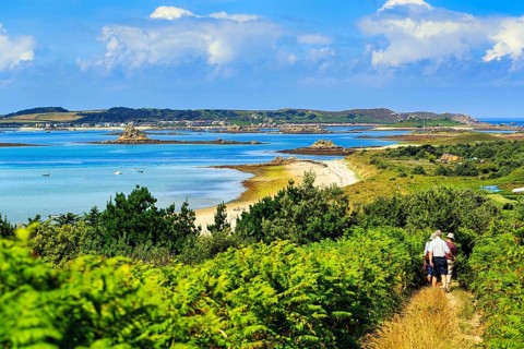Coastline with footpath