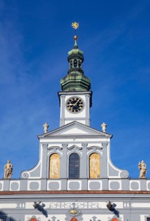 Town Hall on Premysl Otakar II Square in the historic old town of Ceske Budejovice
