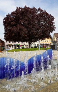 Town square with fountain