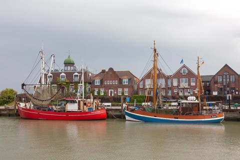 Shrimp cutter in the harbour of Neuharlingersiel