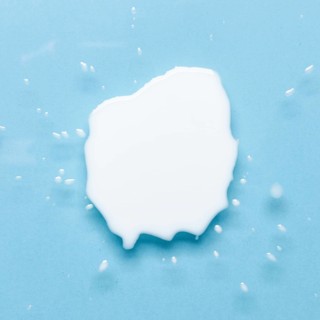Top view splash milk close up