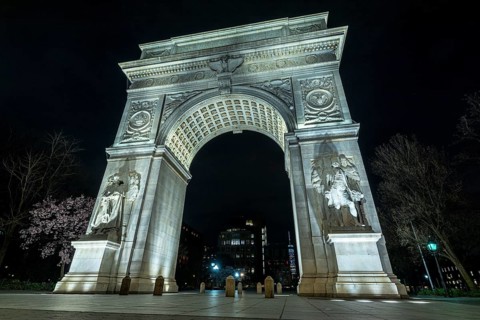 The Washington Square Arch is a marble triumphal arch built in 1892 in Washington Square Park in the Greenwich Village neighborhood of Lower Manhattan in New York City. It celebrates the centennial of...