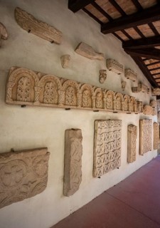 Ancient fragments of sculptures in the Grado Lapidarium