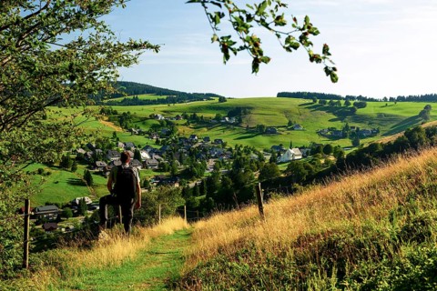 Hiker looking at Hofsgrund