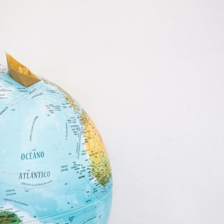 Origami boat globe