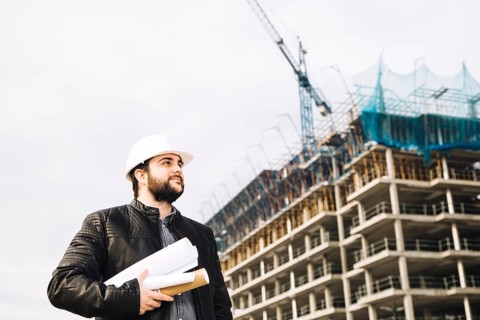Engineer construction site