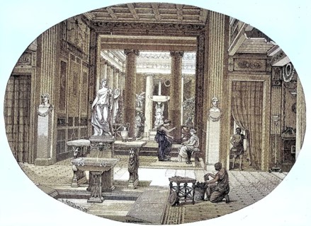 The interiors of a Roman house