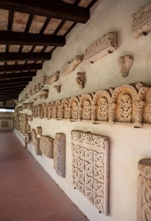 Ancient fragments of sculptures in the Grado Lapidarium