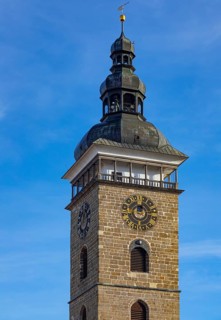 Black Tower in the historic old town of Ceske Budejovice