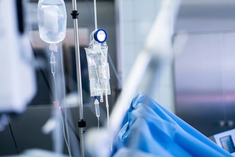 Infusion during an operation in hospital