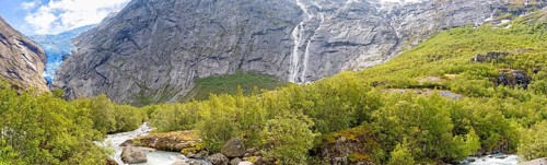 Panorama Briksdal Glacier