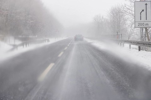 Motorway in winter