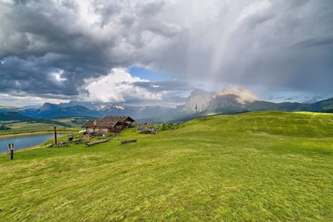 Edelweiss hut on the Alpe di Siusi