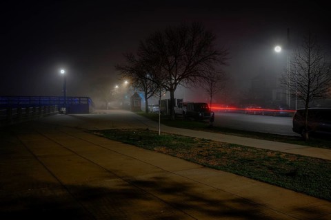 Foggy night in Sheepshead Bay