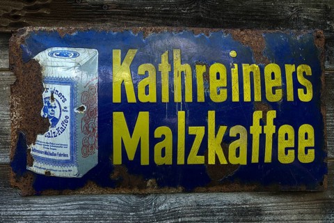 Old tin sign from the 1950s