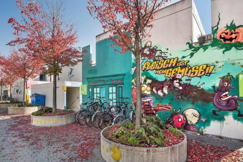 Colourful facade