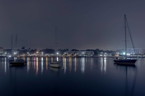 Foggy night at Sheepshead Bay